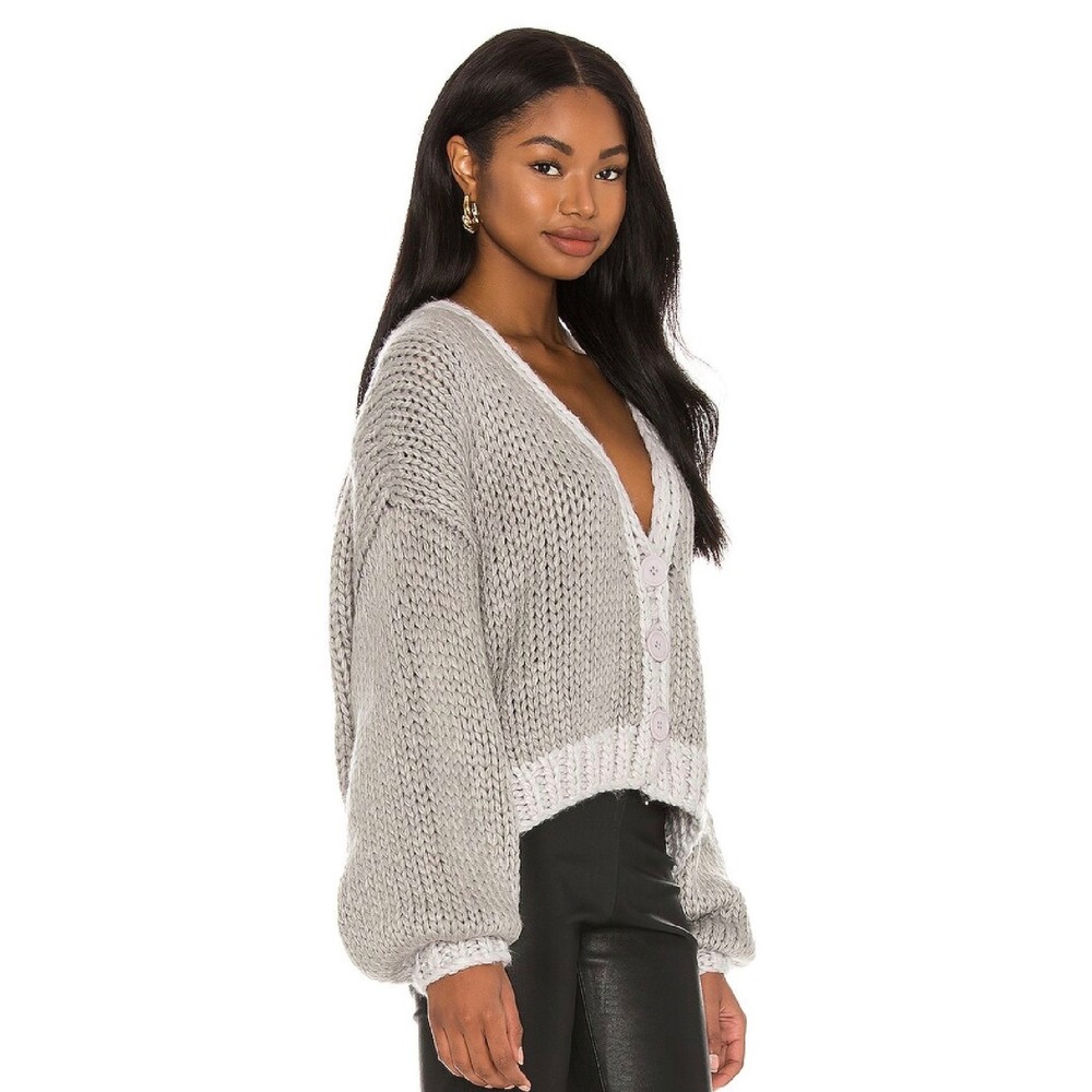 Lovers + Friends Adley Cardigan Chunky Knit V Neck Sweater Women’s Small